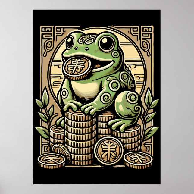 Poster Argent Frog, Lucky Toad, Jin Chan - Succès Lucky (Devant)