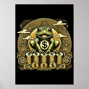 Poster Argent Frog, Lucky Toad, Jin Chan - Succès Lucky