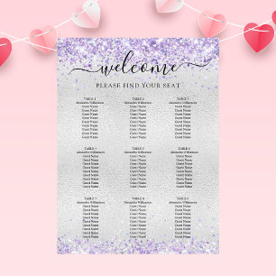 Poster Argent lavande lilas confetti