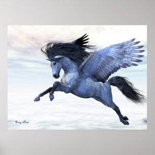 POSTER ARGENT PEGASUS CANVAS