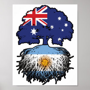 Poster Argentine Argentine Australie Australie racine arb
