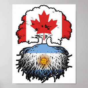 Poster Argentine Argentine Canada Arbre du Canada Racines