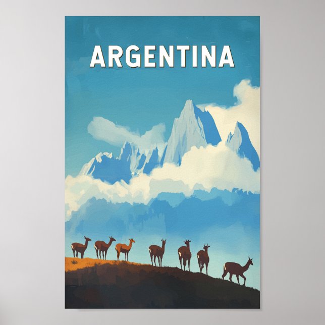 Poster Argentine Illustration Voyage Art Vintage (Devant)