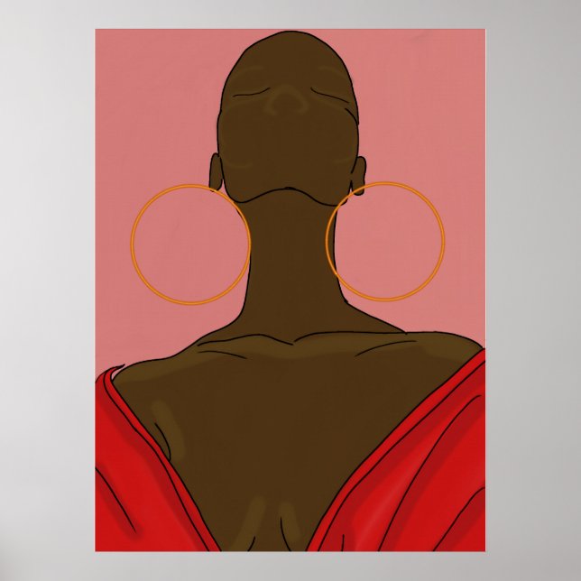 Poster Argolas com rosto (Devant)