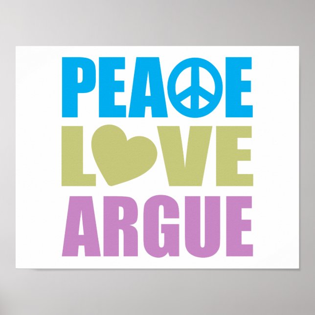 Poster Argue de l'amour pour la paix (Devant)