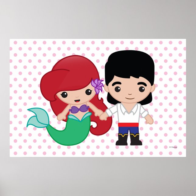 Poster Ariel et le prince Eric Emoji 3 (Devant)