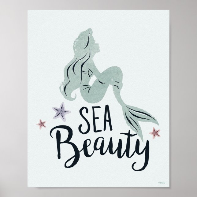 Poster Ariel Silhouette "Beauté de la mer" (Devant)