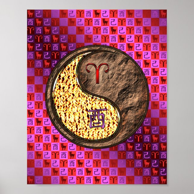 Poster Aries & Earth Rooster (Devant)