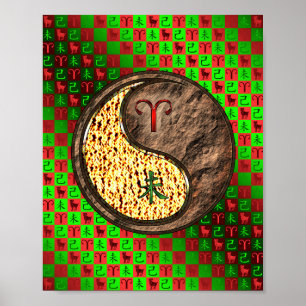 Poster Aries et la chèvre de la Terre