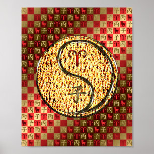 Poster Aries et rat de feu