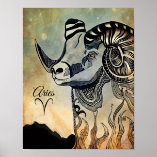 Poster Aries Zodiac