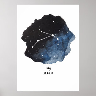 Poster Aries Zodiac Constellation