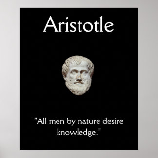 Poster Aristote - Citation de connaissances