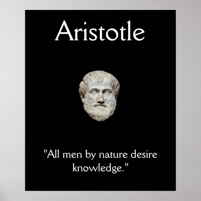 Poster Aristote - Citation de connaissances (Devant)