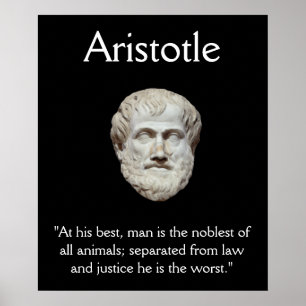 Poster Aristote - Citation Droit et Justice