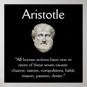 Poster Aristote - Citation sur le comportement humain