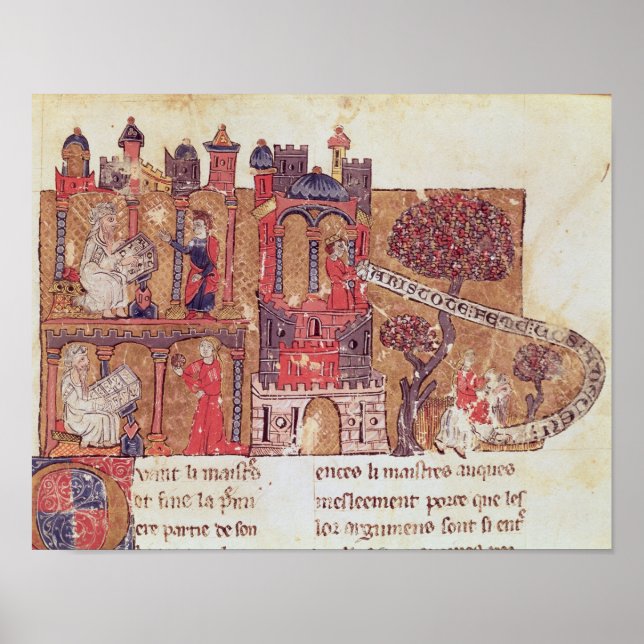 Poster Aristote instruit Alexandre le Grand dans (Devant)