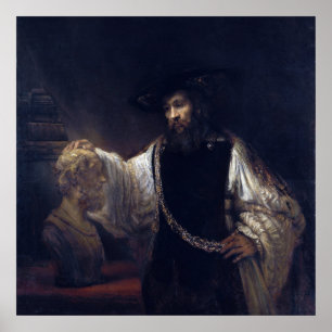 Poster Aristotle with a Bust of Homer by Rembrandt