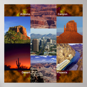 Poster Arizona Desert Collage