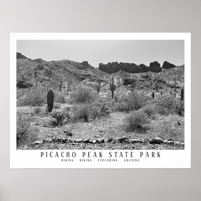 Poster Arizona Desert Picacho Peak State Park Randonnée l (Devant)