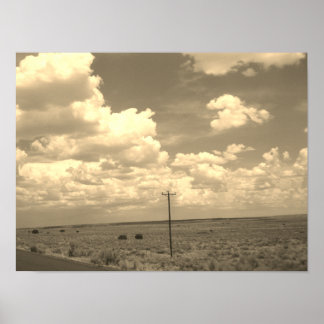 Poster Arizona du nord-est (filtre Sepia)