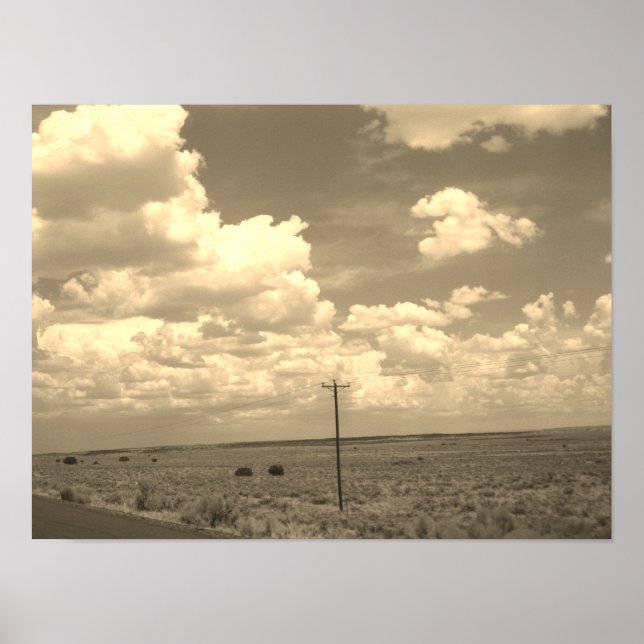 Poster Arizona du nord-est (filtre Sepia) (Devant)