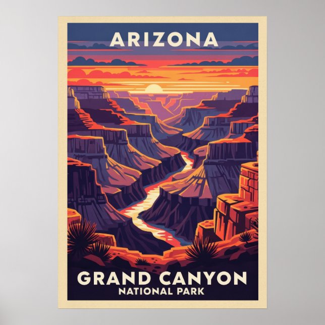 Poster Arizona Grand Canyon National Park V02 (Devant)