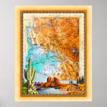 "Arizona Map" "Arizona Art"
