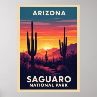 Poster Arizona Saguaro National Park V01