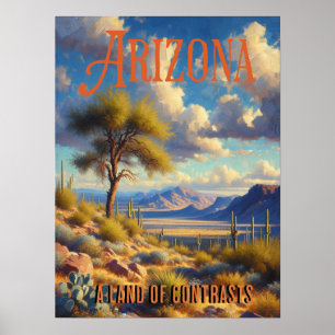 Poster Arizona Terre de contrastes Paysage