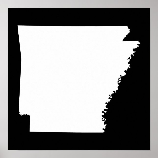 Poster Arkansas en blanc (Devant)