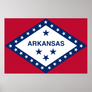 Poster Arkansas State Flag