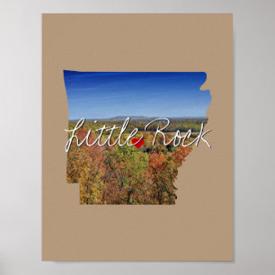 Poster Arkansas State Photo insert and town name