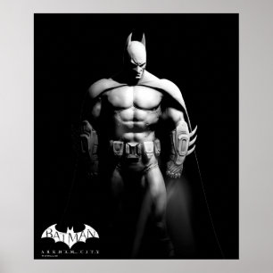 Poster Arkham Pose large noir et blanc Batman