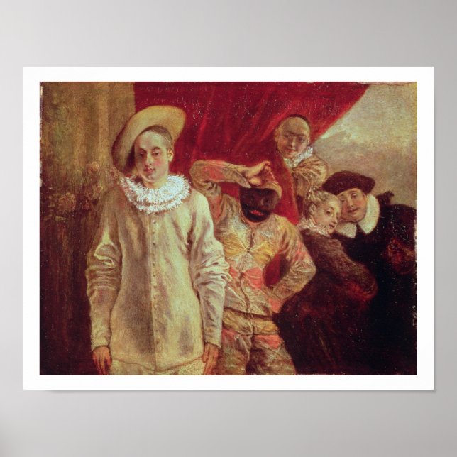 Poster Arlequin, Pierrot et Scapin, Acteurs de la Com (Devant)