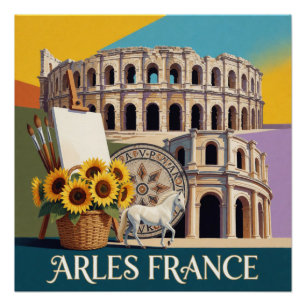 Poster Arles France Ville Historique Voyage