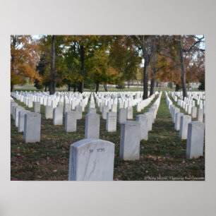 Poster Arlington Cemetery Automne 2013 Headstones