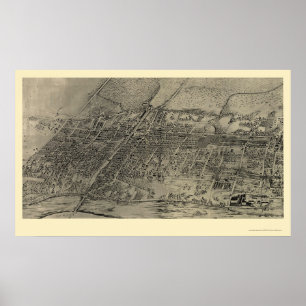 Poster Arlington, NJ Panoramic Map - 1907