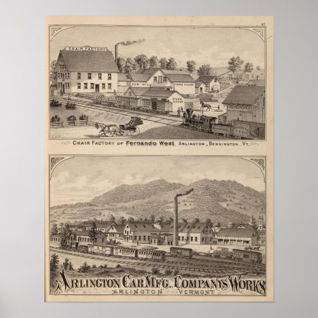 Poster Arlington Vermont (Devant)