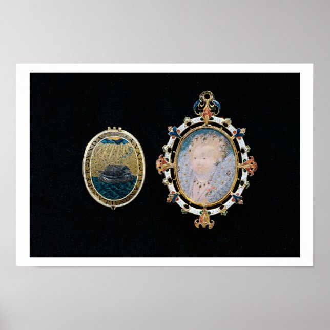 Poster Armada Jewel, miniature of Queen Elizabeth Enclo (Devant)