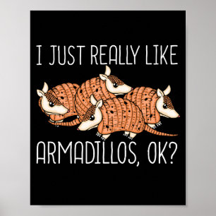 Poster Armadillo Amour Faune Cadeau animal Armadillo