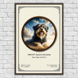 Poster Armant (chien de berger égyptien) Série de zoologi