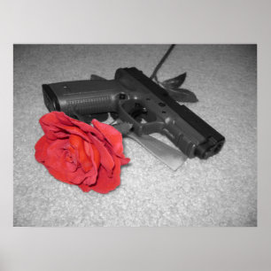 Poster Arme et un Rose