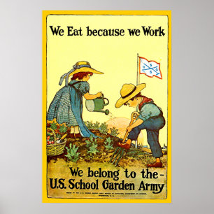 Poster Armée de jardin d'école - copie