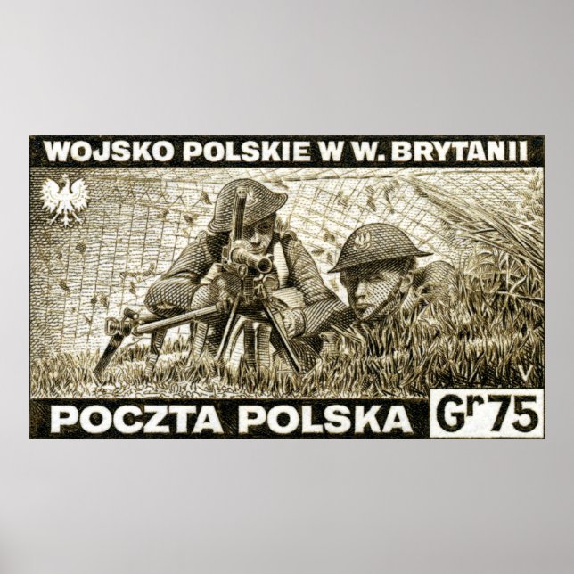 Poster Armée polonaise 2ème guerre mondiale en Angleterre (Devant)