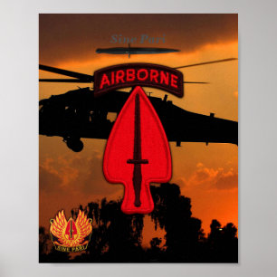 Poster Armée USASOC Opérations spéciales LRRPS LRRP Recon