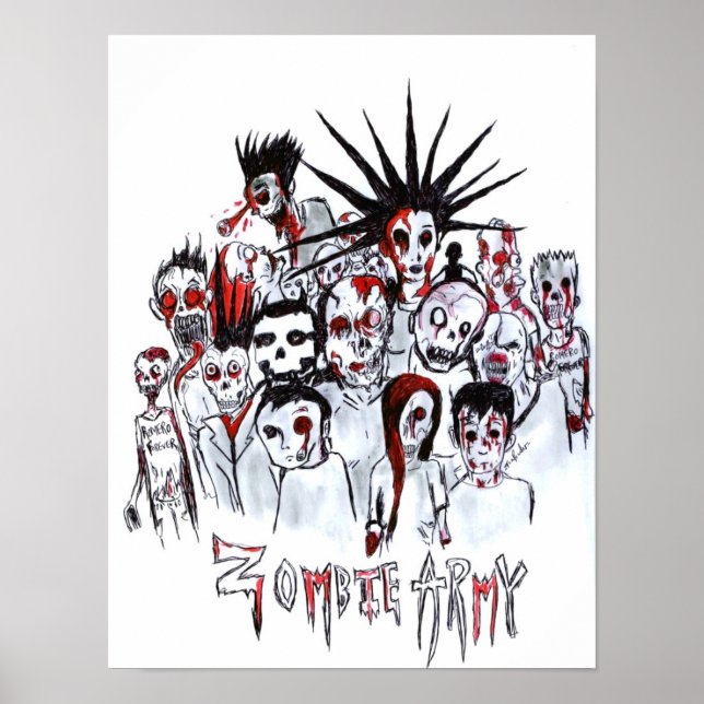 Poster Armée zombie (Devant)
