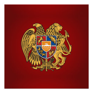 Poster Armenian coat of arms