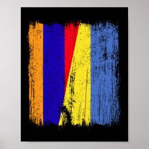 Poster Arménie Ukraine Demi-Drapeau Arménien Héritage Ukr