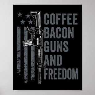 Poster Armes à café et ampoule; Liberté - Barbecue Grill